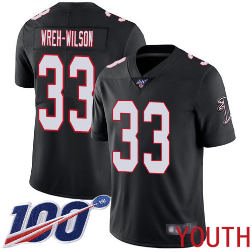 Atlanta Falcons Limited Black Youth Blidi Wreh-Wilson Alternate Jersey NFL Football #33 100th Season Vapor Untouchable